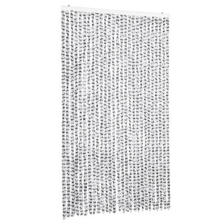 Vidaxx Fliegenvorhang 118x220 cm Chenille Hellgrau und Dunkelgrau