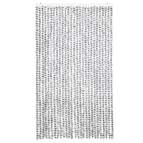 Vidaxx Fliegenvorhang 118x220 cm Chenille Hellgrau und Dunkelgrau