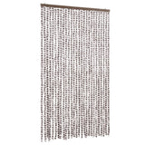 Vidaxx Fliegenvorhang 118x220 cm Chenille Taupe und Weiß