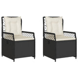 Vidaxl tuinstoelen 2 st verstelbaar poly rattan zwart