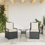 Vidaxl tuinstoelen 2 st verstelbaar poly rattan zwart