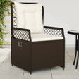 Vidaxl tuinstoelen 2 st verstelbaar poly rattan bruin