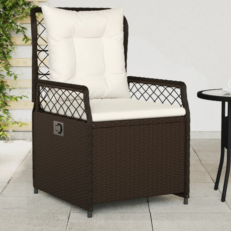 Vidaxl tuinstoelen 2 st verstelbaar poly rattan bruin