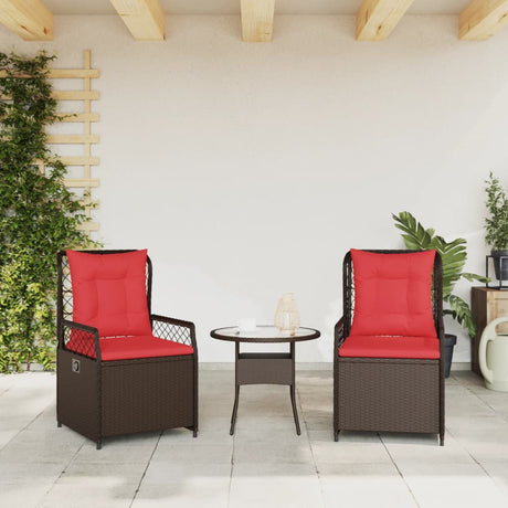 Vidaxl liggende tuinstoelen 2 stuks bruin polyrotan
