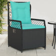 Vidaxl liggende tuinstoelen 2 stuks zwart polyrotan