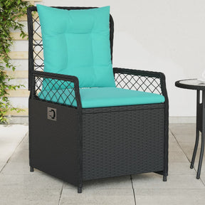 Vidaxl liggende tuinstoelen 2 stuks zwart polyrotan