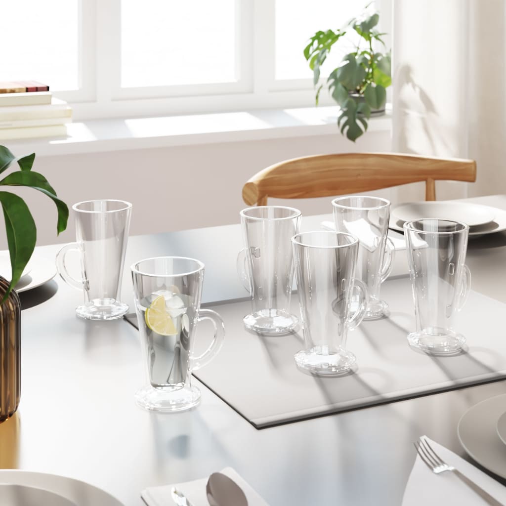 VidaXL Latte-Gläser mit Henkel 6 Stück 250 ml