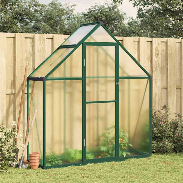 Vidaxx Gartengewächshaus mit Grundgestell 169x58x195 cm Aluminium grün
