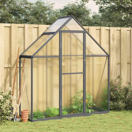 Vidaxx Gartengewächshaus mit Grundgestell 169x58x195 cm Aluminium Anthrazit