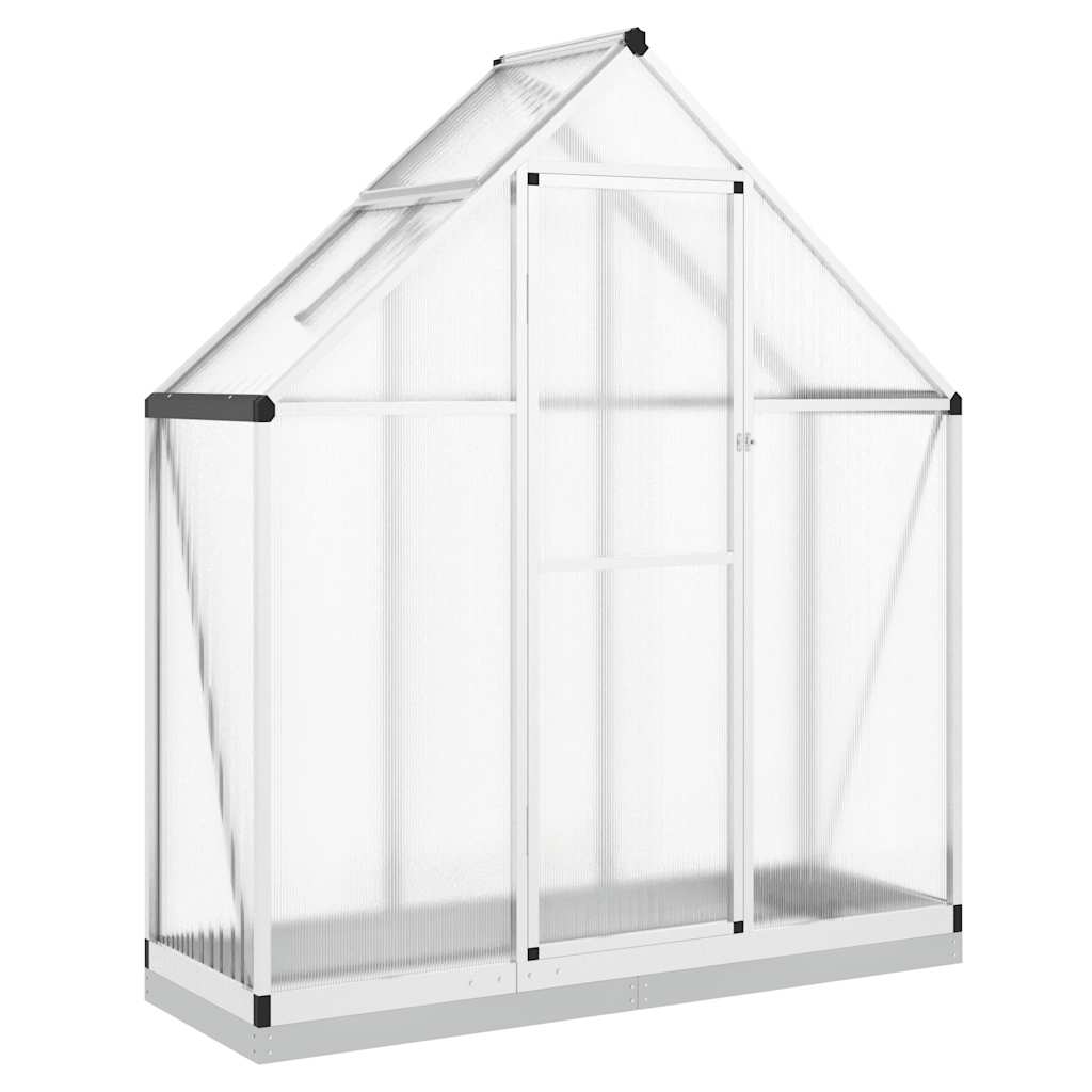 Vidaxxl Gartengewächshaus mit Grundgestell 169x58x202 cm Aluminium silberfarben