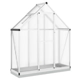 Vidaxxl Gartengewächshaus mit Grundgestell 169x58x202 cm Aluminium silberfarben