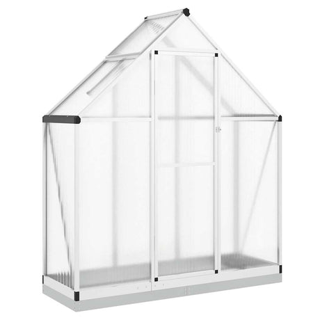 Vidaxxl Gartengewächshaus mit Grundgestell 169x58x202 cm Aluminium silberfarben