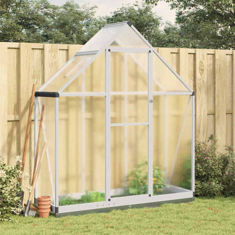 Vidaxxl Gartengewächshaus mit Grundgestell 169x58x202 cm Aluminium silberfarben