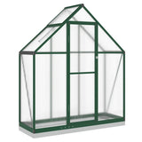 Vidaxx Gartengewächshaus mit Grundgestell 169x58x202 cm Aluminium grün