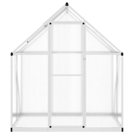 Vidaxxl Gartengewächshaus mit Grundgestell 169x114x195 cm Aluminium silberfarben