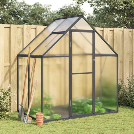 Vidaxx Gartengewächshaus mit Grundrahmen 169x114x195 cm, Farbe Aluminium Anthrazit