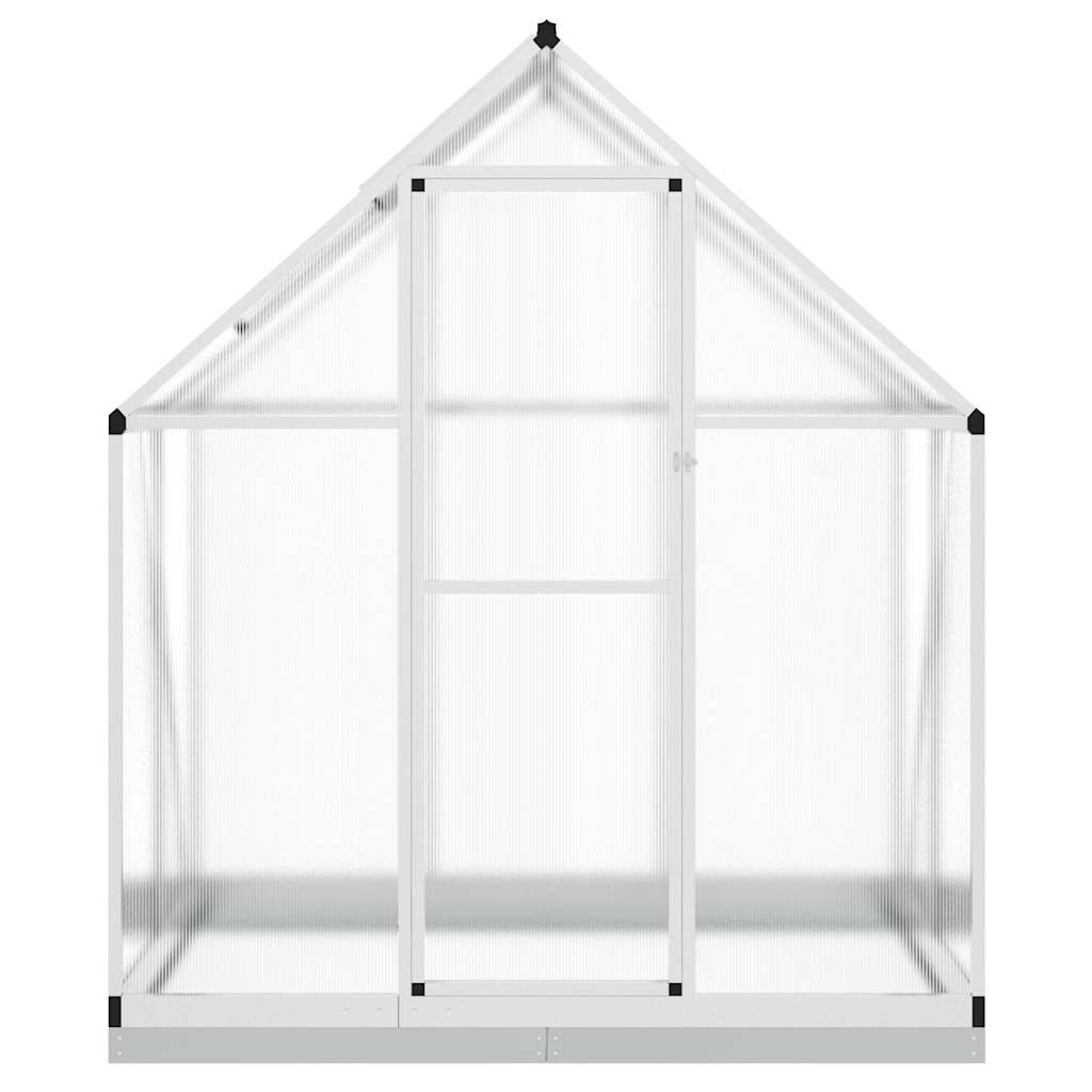 Vidaxxl Gartengewächshaus mit Grundgestell 169x114x202 cm Aluminium silberfarben