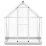 Vidaxxl Gartengewächshaus mit Grundgestell 169x114x202 cm Aluminium silberfarben