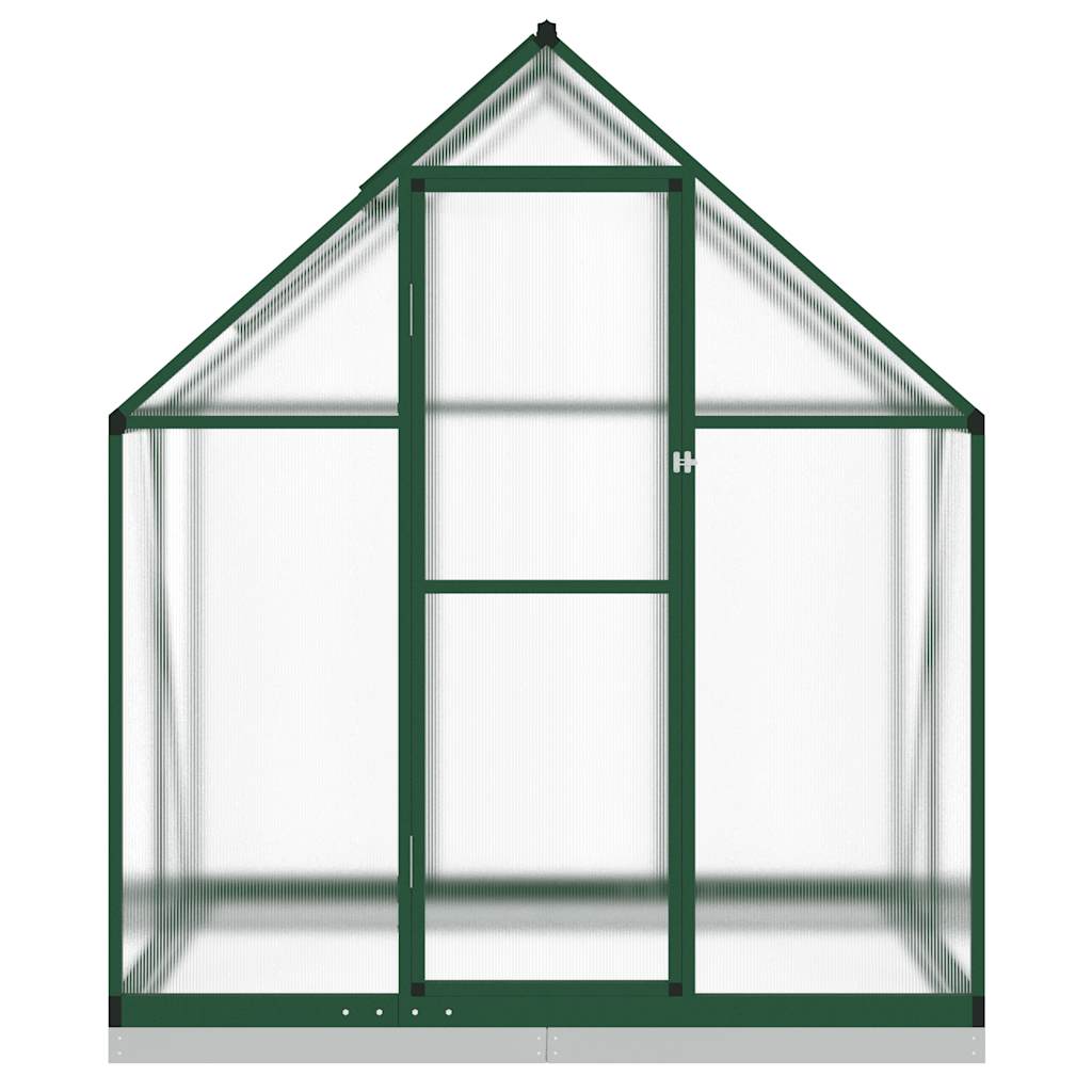 Vidaxx Gartengewächshaus mit Grundgestell 169x114x202 cm Aluminium grün