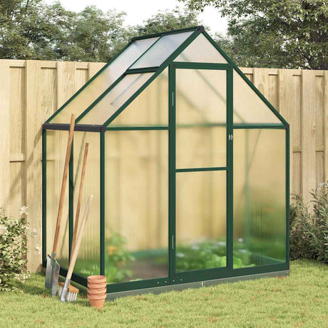 Vidaxx Gartengewächshaus mit Grundgestell 169x114x202 cm Aluminium grün