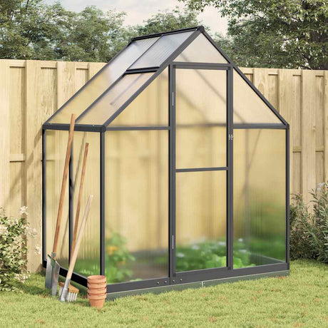 Vidaxx Gartengewächshaus mit Grundrahmen 169x114x202 cm, Farbe Aluminium Anthrazit