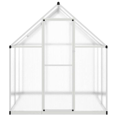 Vidaxxl Gartengewächshaus mit Grundgestell 169x169x195 cm Aluminium silberfarben