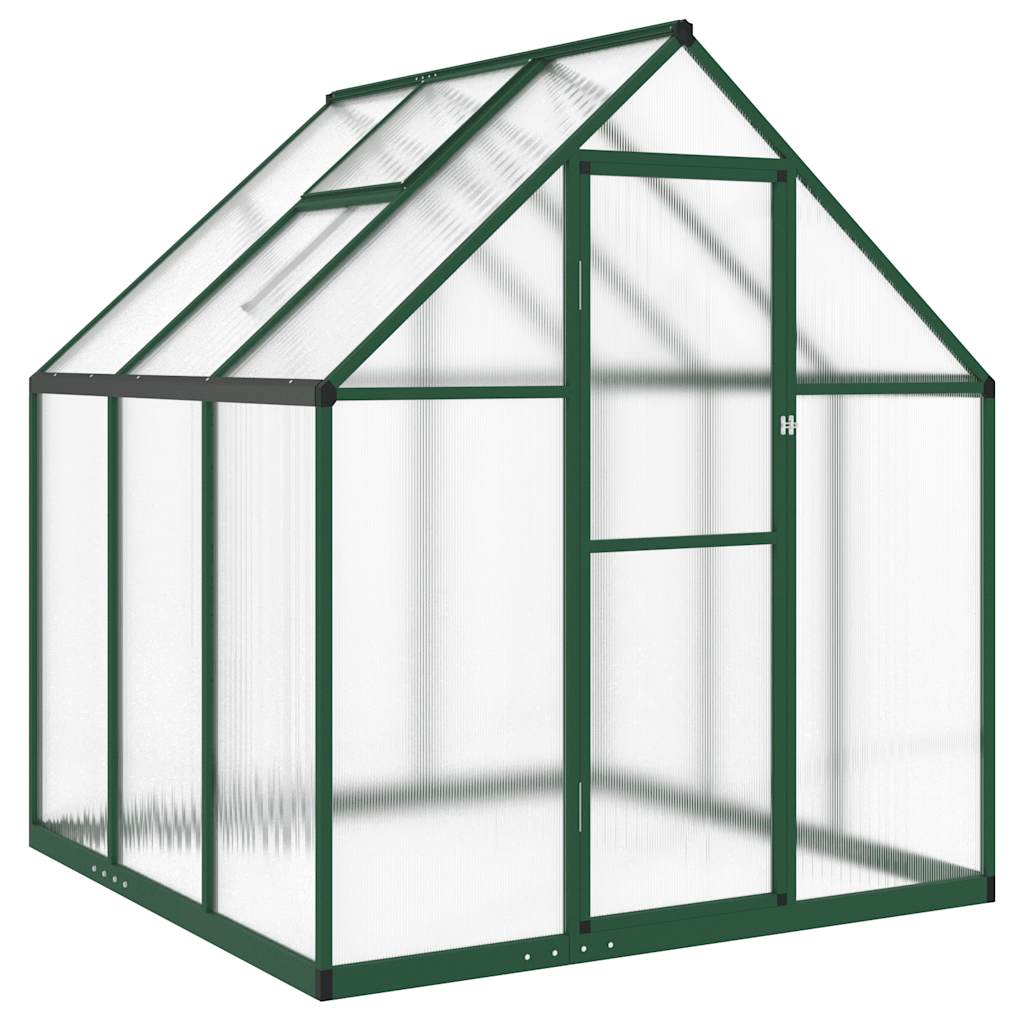 Vidaxx Gartengewächshaus mit Grundgestell 169x169x195 cm Aluminium grün