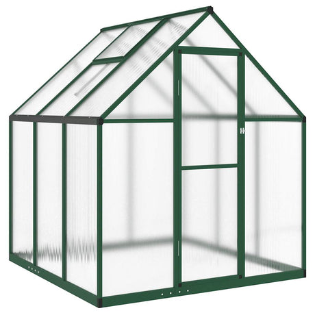 Vidaxx Gartengewächshaus mit Grundgestell 169x169x195 cm Aluminium grün