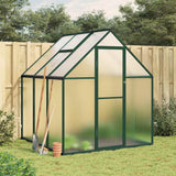 Vidaxx Gartengewächshaus mit Grundgestell 169x169x195 cm Aluminium grün