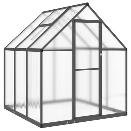 Vidaxx Gartengewächshaus mit Grundrahmen 169x169x195 cm, Farbe Aluminium Anthrazit