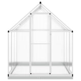 VidaXL Gartengewächshaus mit Grundgestell 169x169x202 cm Aluminium silberfarben