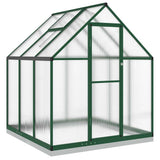 VidaXL Gartengewächshaus mit Grundrahmen 169x169x202 cm Aluminium grün