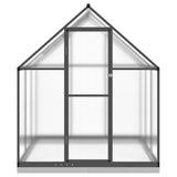 VidaXL Gartengewächshaus mit Grundrahmen 169x169x202 cm, Farbe Aluminium Anthrazit