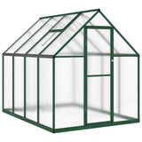 VidaXL Gartengewächshaus mit Grundrahmen 224x169x195 cm Aluminium grün