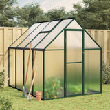 VidaXL Gartengewächshaus mit Grundrahmen 224x169x195 cm Aluminium grün