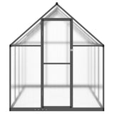 VidaXL Gartengewächshaus mit Grundrahmen 224x169x195 cm, Farbe Aluminium Anthrazit