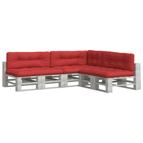 Vidaxl palletkussens 7 st stof rood