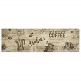 Vidaxx Küchenmatte waschbar Kaffeedruck 45x150 cm samtbraun