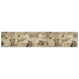 Vidaxx Küchenmatte waschbar Kaffeedruck 60x300 cm samtbraun