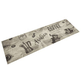 Vidaxx Küchenmatte waschbar Kaffeedruck 45x150 cm samtgrau