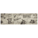 Vidaxx Küchenmatte waschbar Kaffeedruck 45x150 cm samtgrau