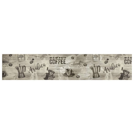 Vidaxx Küchenmatte waschbar Kaffeedruck 60x300 cm samtgrau