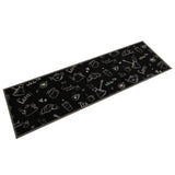 Vidaxx Küchenmatte waschbarer Morgendruck 45x150 cm samtschwarz