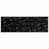 Vidaxx Küchenmatte waschbarer Morgendruck 60x180 cm samtschwarz