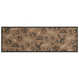Vidaxx Küchenmatte waschbarer Morgendruck 60x180 cm samtbraun
