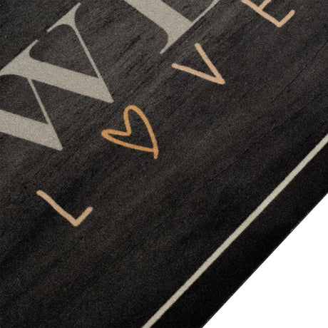 Vidaxx Küchenmatte waschbar Kaffeetext 60x180 cm Samt