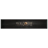 Vidaxx Küchenmatte waschbar Kaffeetext 60x300 cm Samt