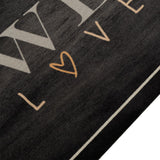 Vidaxx Küchenmatte waschbar Kaffeetext 60x300 cm Samt