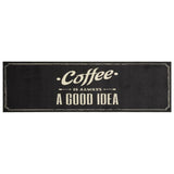 Vidaxx Küchenmatte waschbar Kaffeetext 45x150 cm Samt