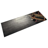 Vidaxx Küchenmatte waschbarer Weinflaschendruck 60x180 cm Samt